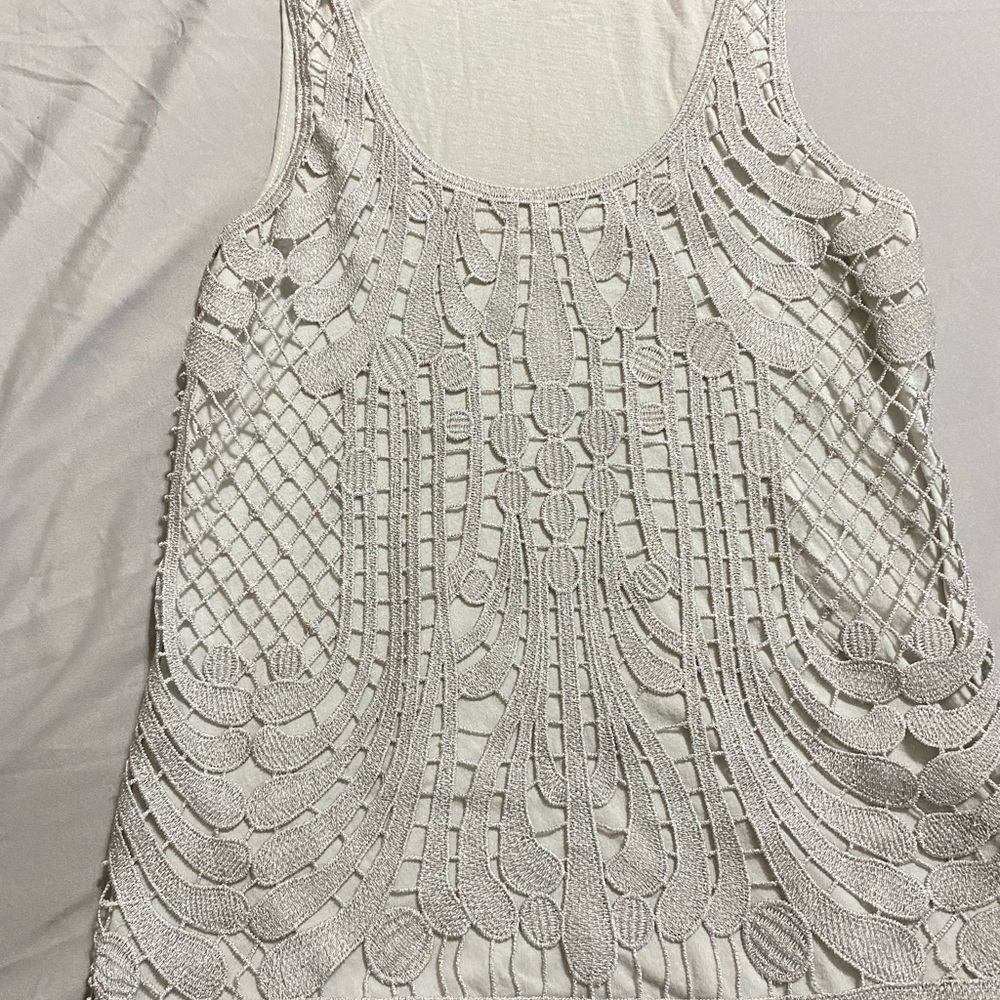Express silver metallic tank -XS